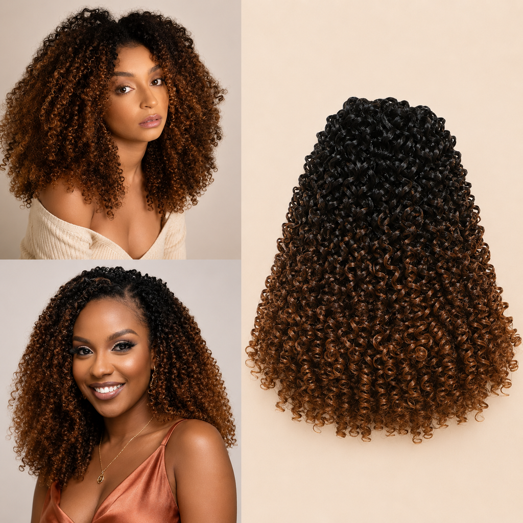 Yanky Twist Crochet Hair | Extensões Sintéticas para Tranças | 8 a 14 Polegadas | 24 Peças