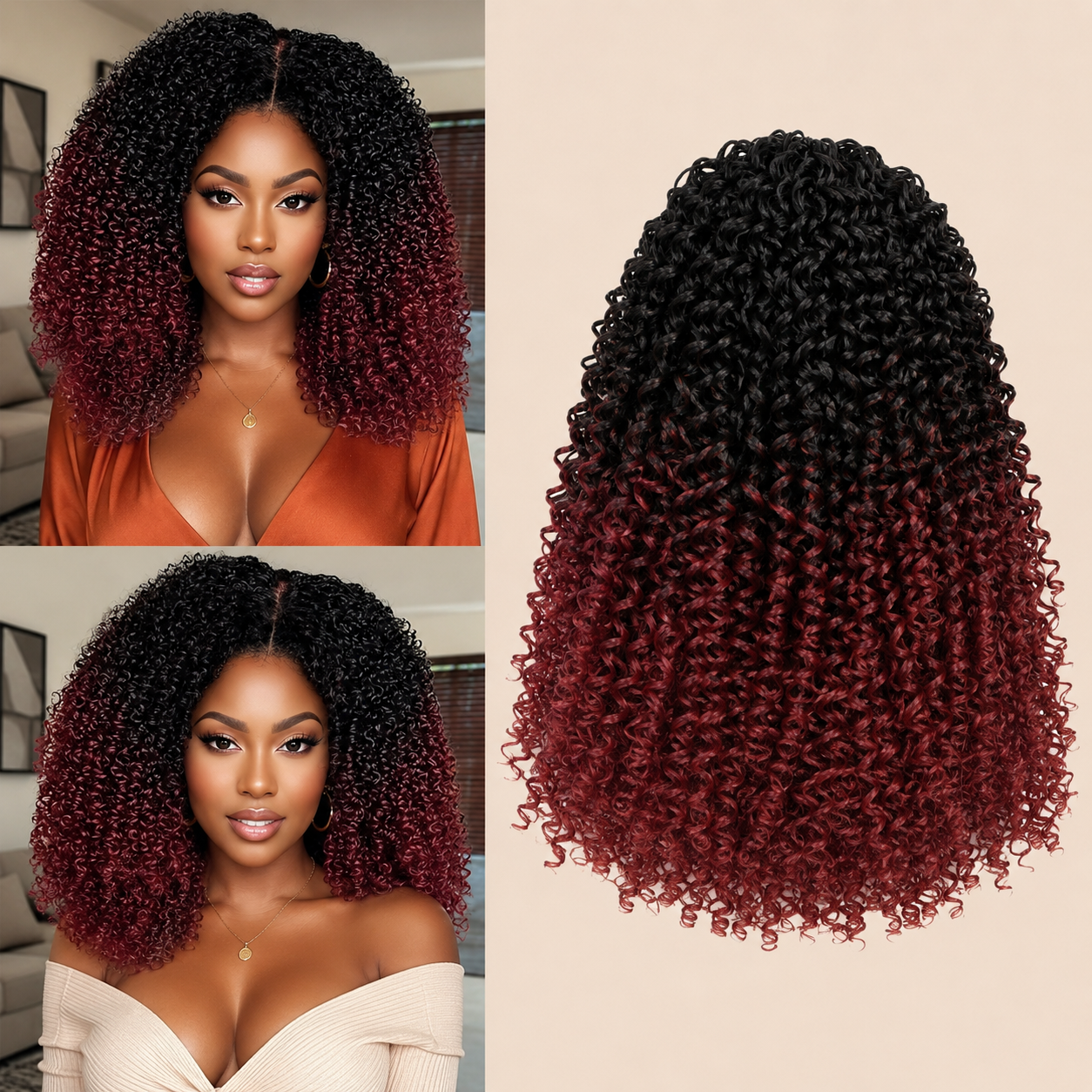 Yanky Twist Crochet Hair | Extensões Sintéticas para Tranças | 8 a 14 Polegadas | 24 Peças