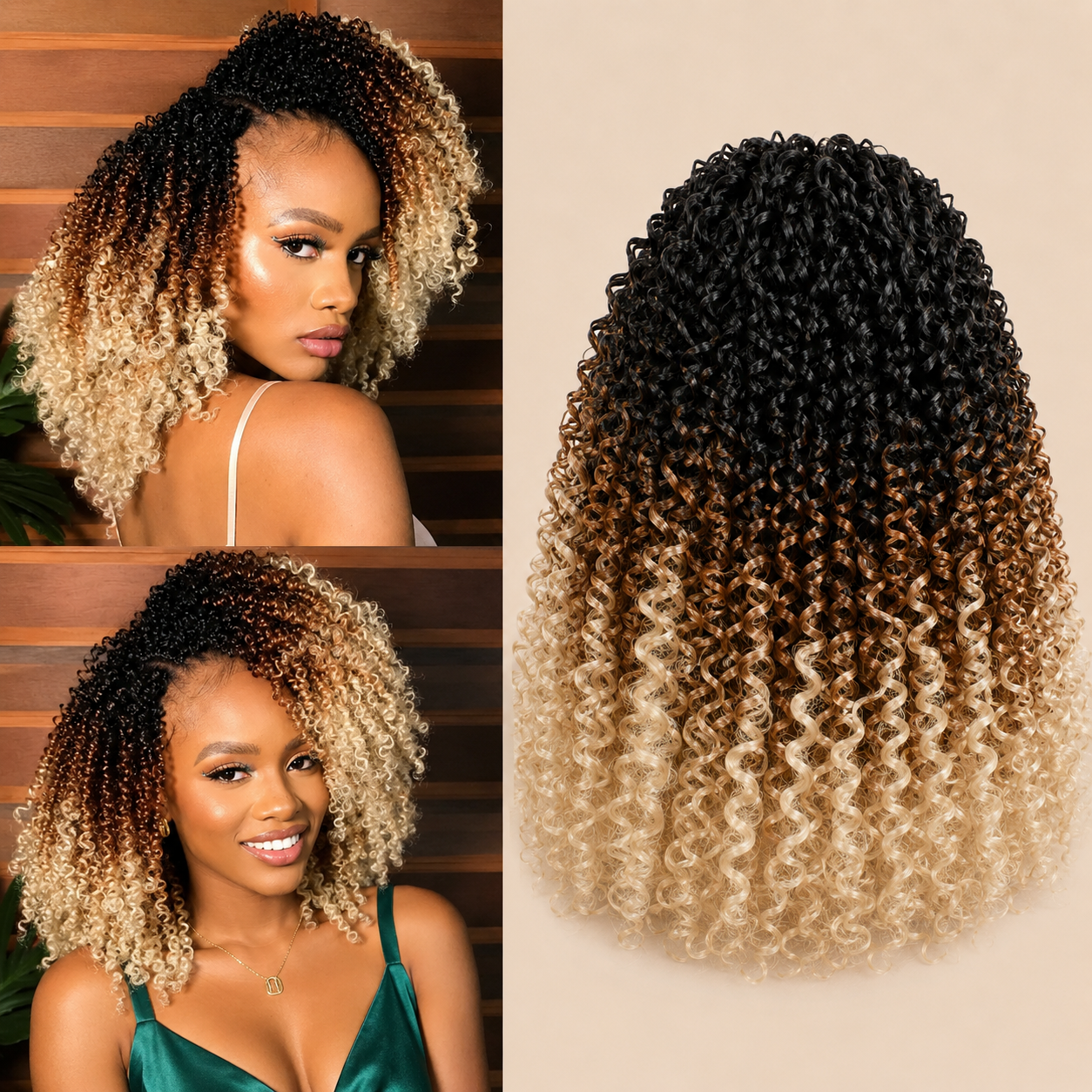 Yanky Twist Crochet Hair | Extensões Sintéticas para Tranças | 8 a 14 Polegadas | 24 Peças