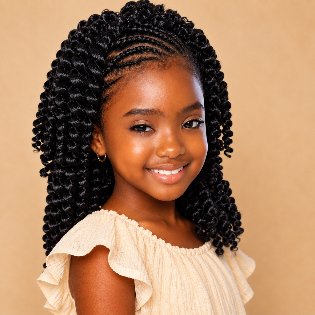 Jumpy Wand Curl Crochet Braids | Extensões Pré-Torcidas Ombre | Cabelo Sintético para Tranças Africanas