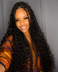 Tranças Africanas Crochet Boho Curly River Locs | Cabelo Sintético 14/20/22 Polegadas