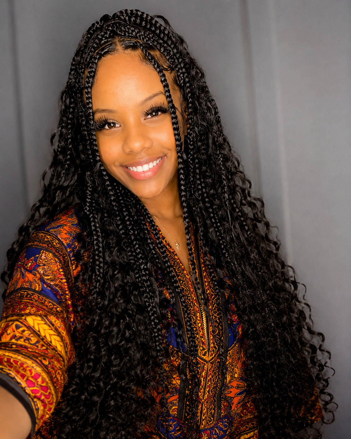 Tranças Africanas Crochet Boho Curly River Locs | Cabelo Sintético 14/20/22 Polegadas