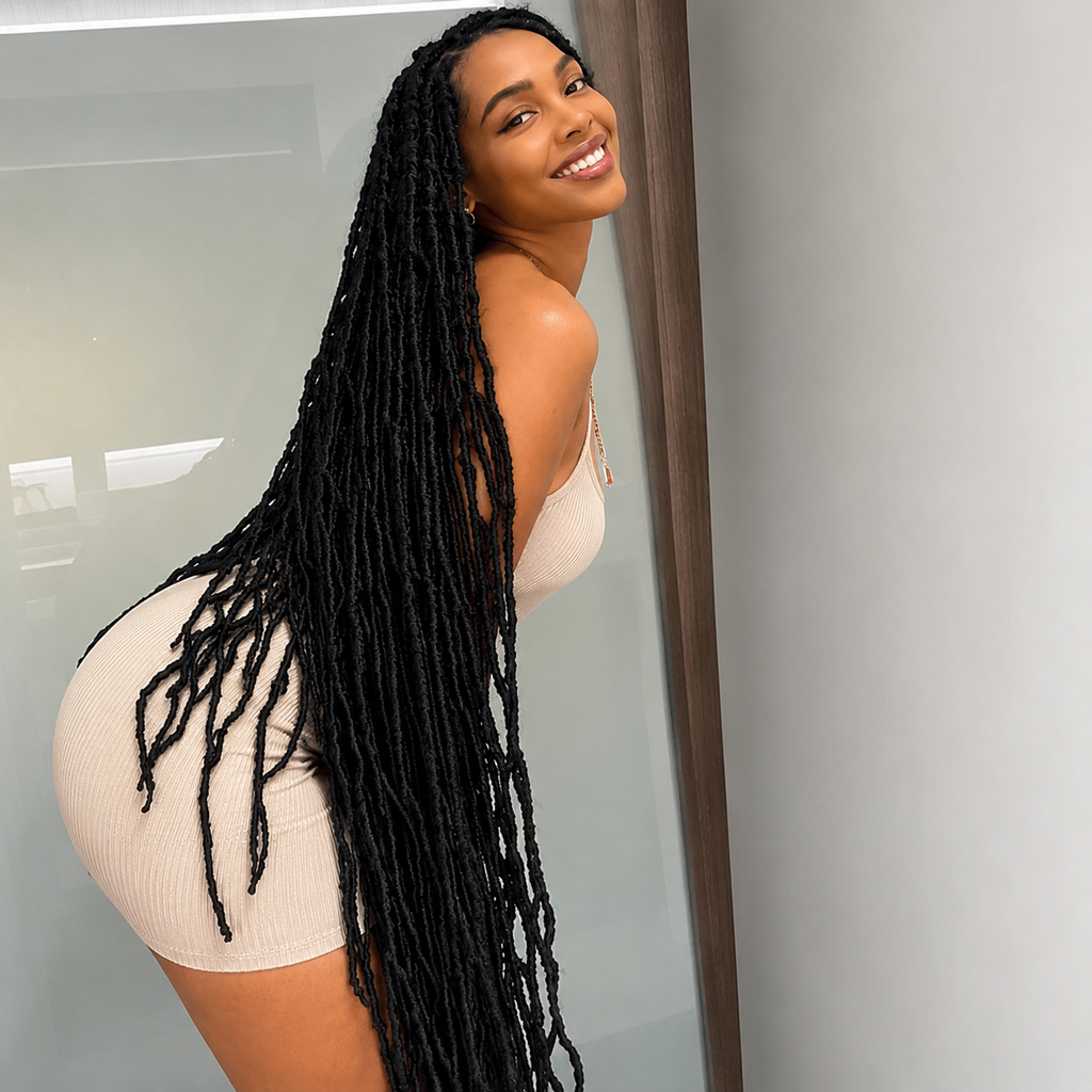 Tranças Crochet Nu Locs Goddess Faux Locs | Cabelo Sintético Ombré 14 a 44 Polegadas