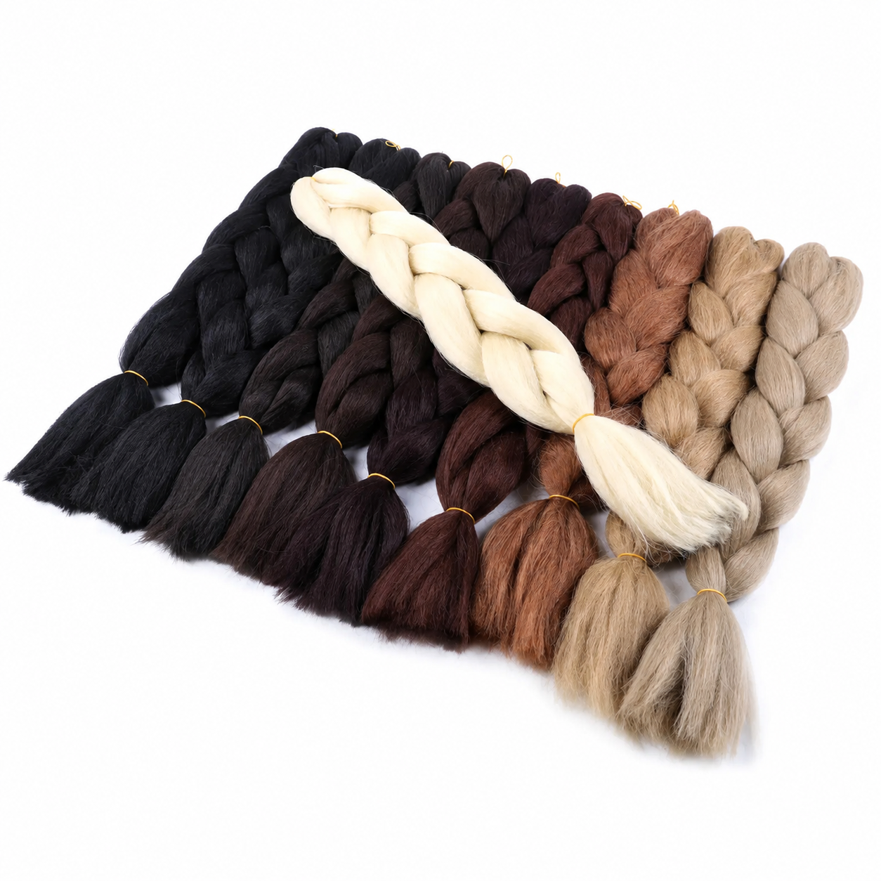 Cabelo Sintético Jumbo Box Braids 60cm | Ombré Roxo Afro | Tranças Grossas