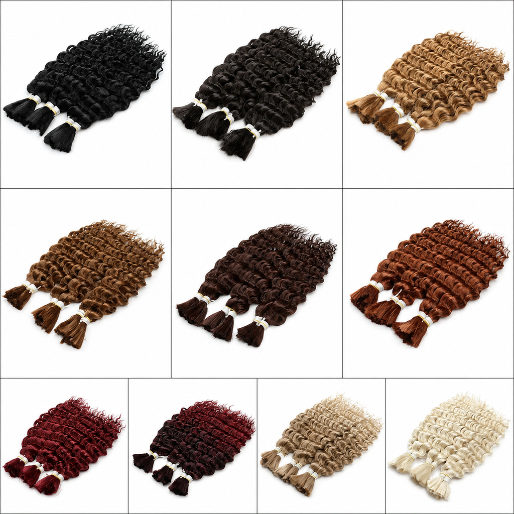 Extensões Boho Braids Faux Locs Sintéticas | Deep Wave | 14"-22" | Sem Trama
