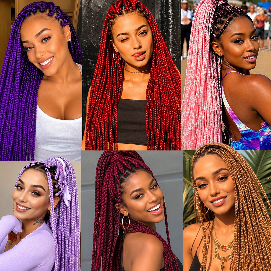 Cabelo Sintético Jumbo para Tranças 60cm | Afro Ombré Crochet Braids
