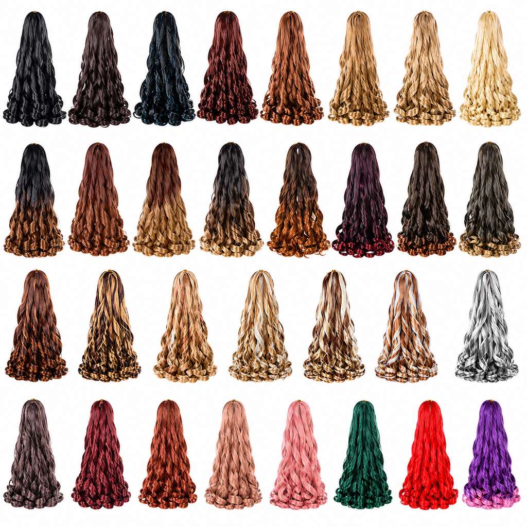Cabelo Sintético Pré-Esticado French Curly | Tranças Onduladas Leves e Bouncy