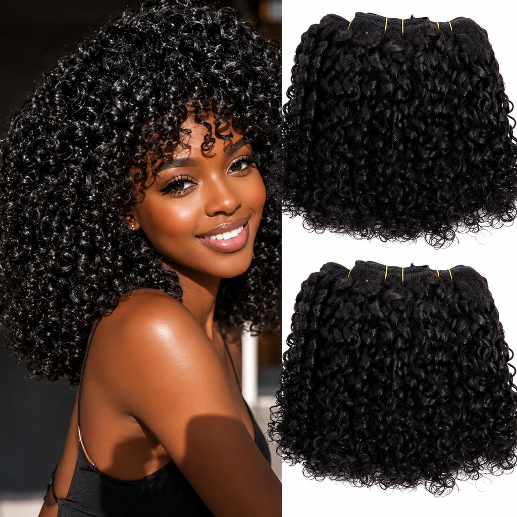 Mechas Pixie Curly em Bruto 15A | Cabelo Virgem Burmese e Vietnamita