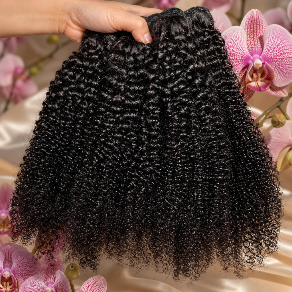 Mechas Afro Kinky Deep Curly 18A | Cabelo Virgem 100% Natural | Trama Dupla