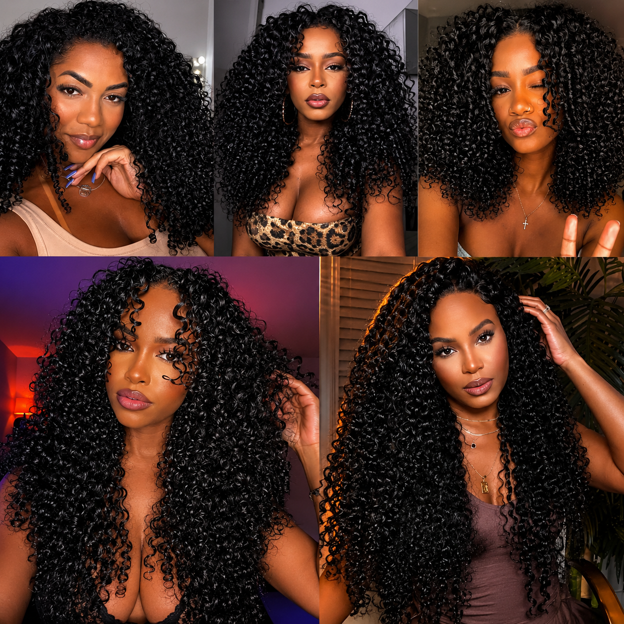 Mechas Burmese Cacheadas 12A | Water Wave 3C4A | Cabelo Humano em Bruto 45-75cm