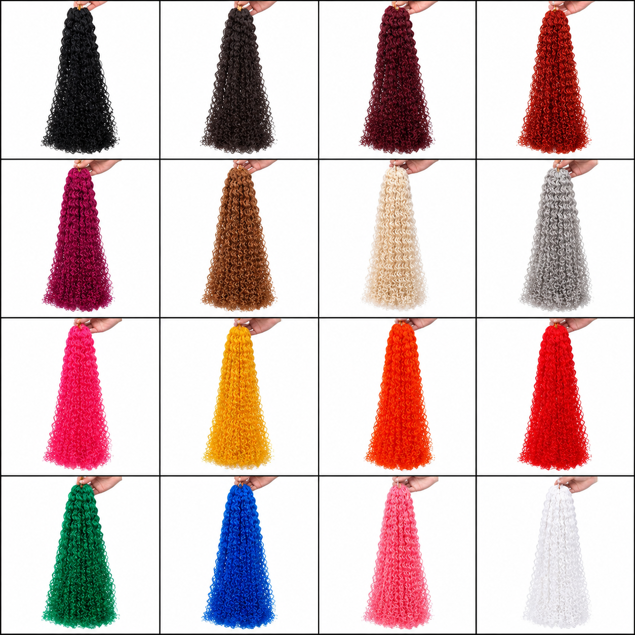 Tranças Zizi Cacheadas Sintéticas 50cm | Micro Box Braids | 50g