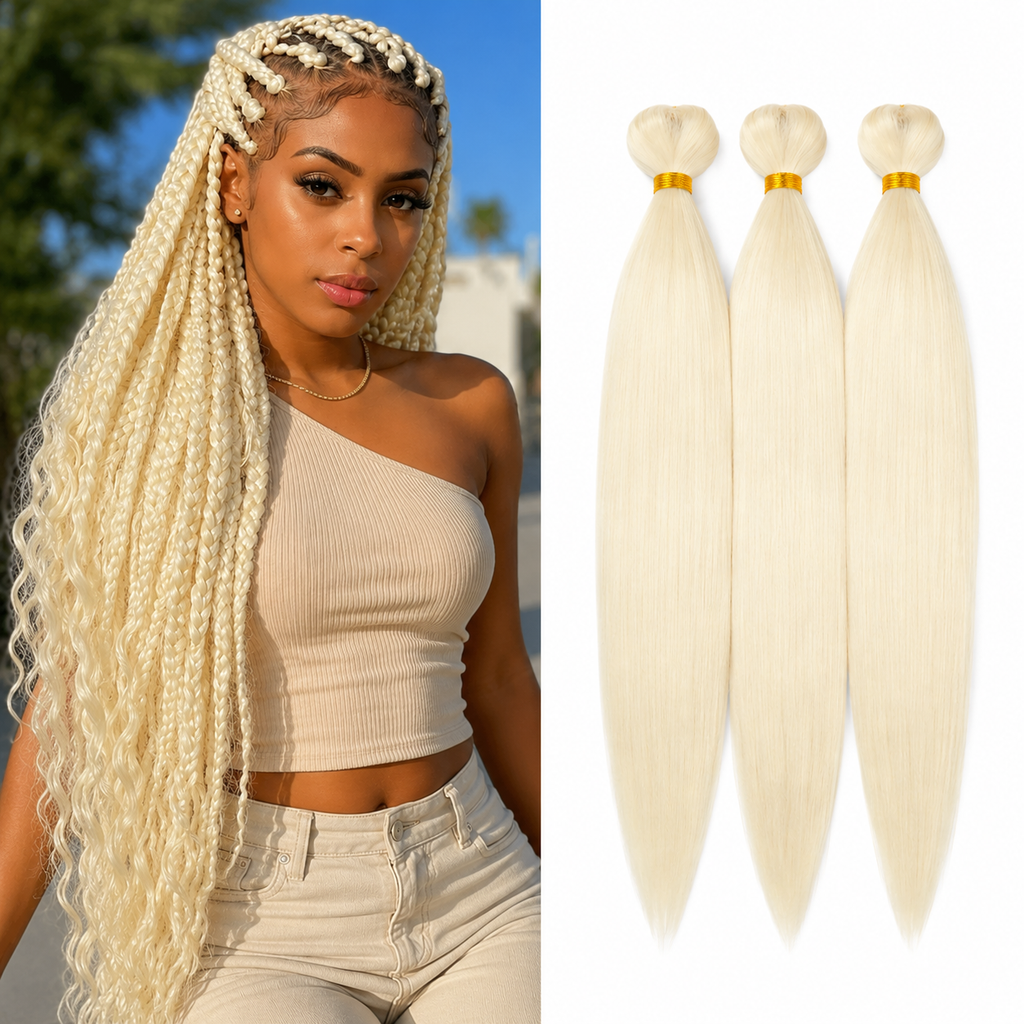 Cabelo Sintético Pré-Esticado para Tranças | 66cm | Pack de 3