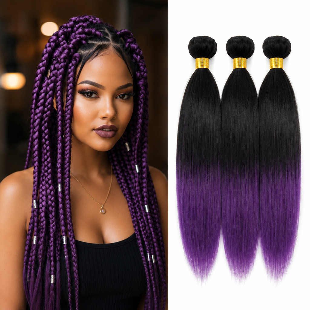 Cabelo Sintético Pré-Esticado para Tranças | 66cm | Pack de 3