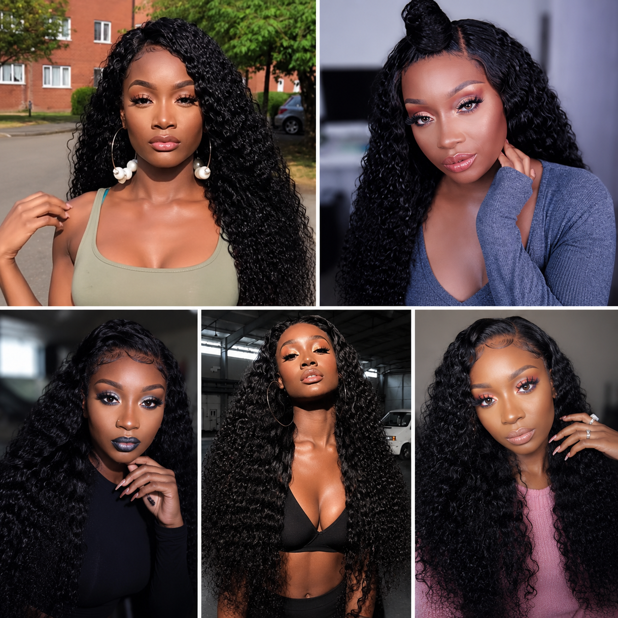 Mechas Deep Wave Brasileira – Cabelo Humano Remy 100% | Preto Natural | 10 a 40 Polegadas | Pack 3/4