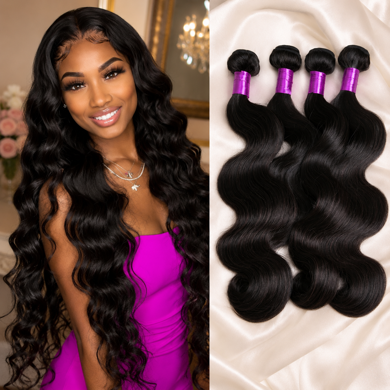 Mechas Peruanas Body Wave 100% Cabelo Humano Remy | 3 ou 4 Mechas | 8 a 30 Polegadas | Vallbest