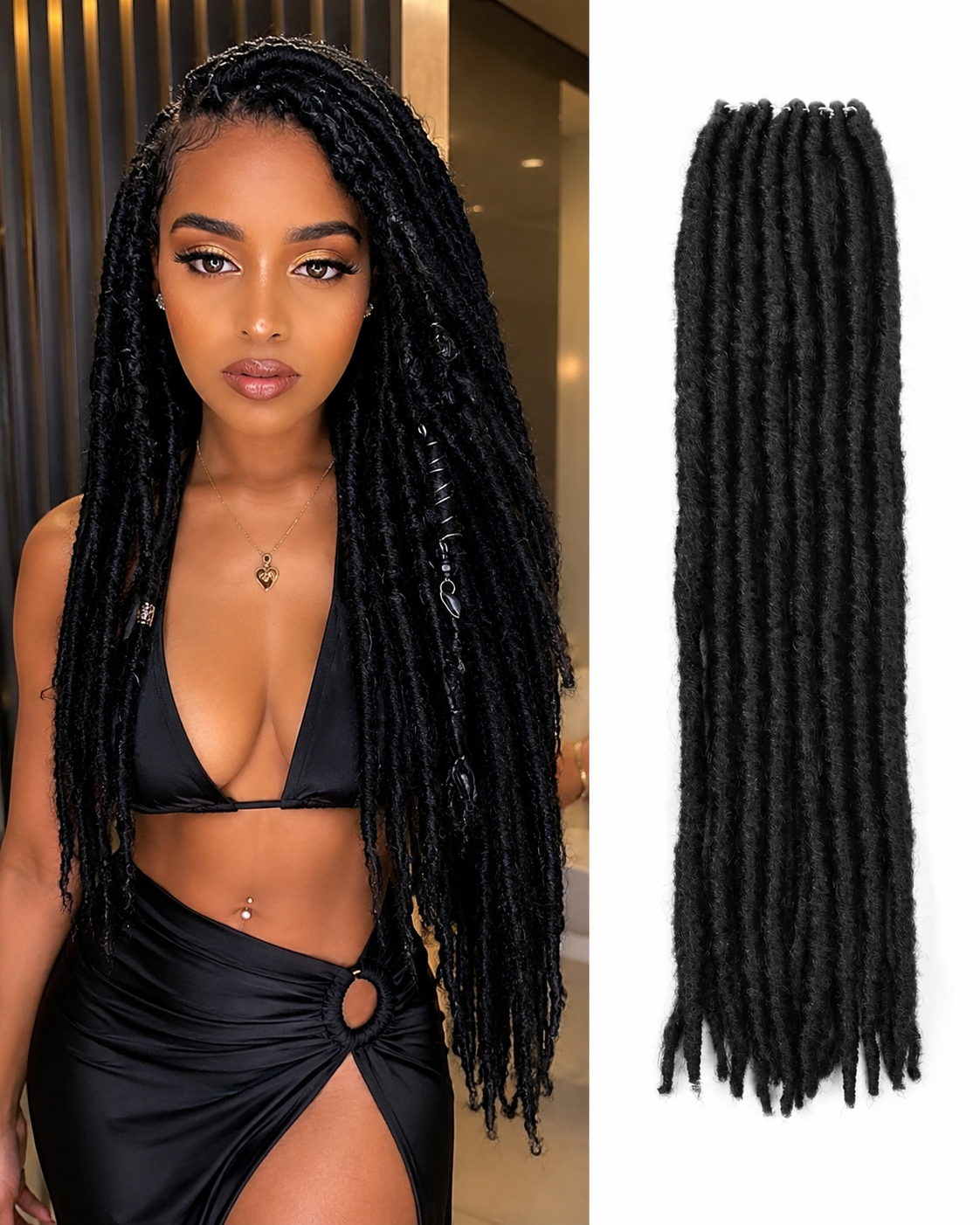 Tranças Crochet Twist Straight 18 Polegadas – Fibra Kanekalon Sintética | 12 Cores | HeyMide