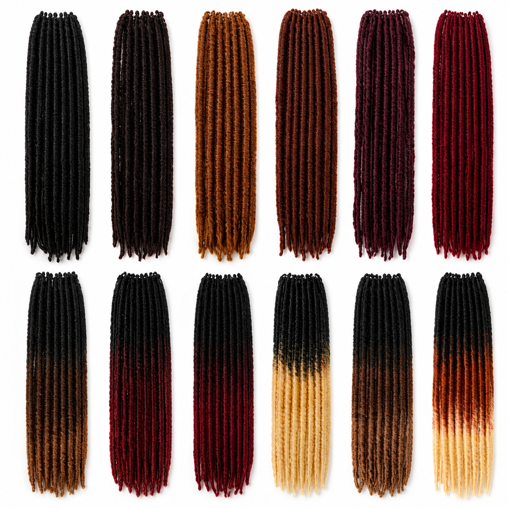 Tranças Crochet Twist Straight 18 Polegadas – Fibra Kanekalon Sintética | 12 Cores | HeyMide