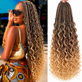 Box Braids Crochet Goddess – Fibra Sintética Pré-Enrolada | 14, 18 e 24 Polegadas | 6 Cores