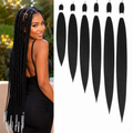 Cabelo para Tranças Jumbo Pré-Esticado | Textura Yaki | 16 a 48 Polegadas | Fibra Sintética Box Braids