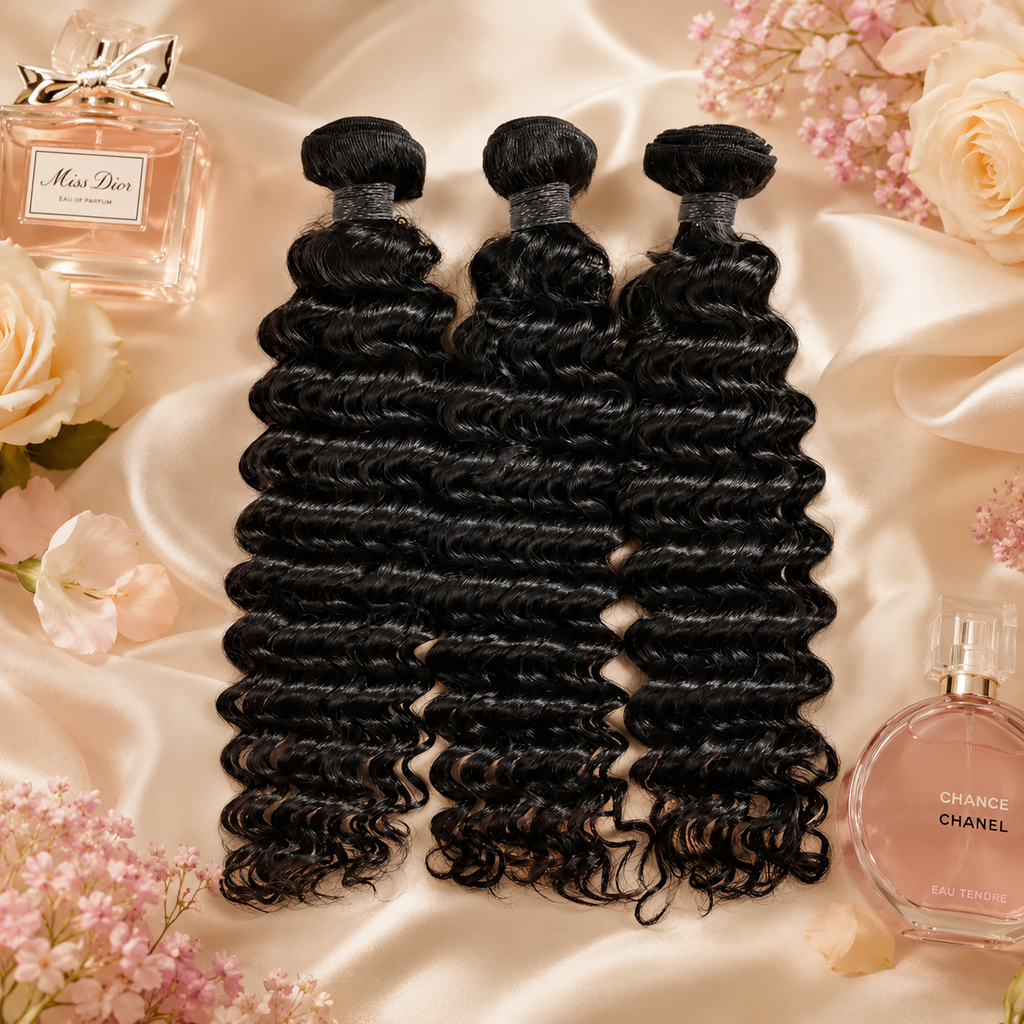 Mechas Deep Wave Cabelo Humano Brasileiro – Remy Hair Virgem | 10 a 40 Polegadas | Pack de 3 ou 4
