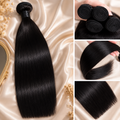 Mechas Straight Cabelo Humano Brasileiro – Remy Hair Virgem | 10 a 40 Polegadas | Pack de 3 ou 4