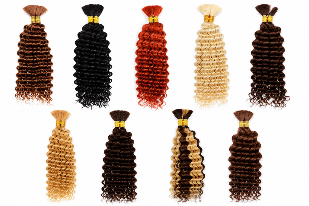 Cabelo Humano a Granel para Tranças | Deep Wave 100g Sem Trama
