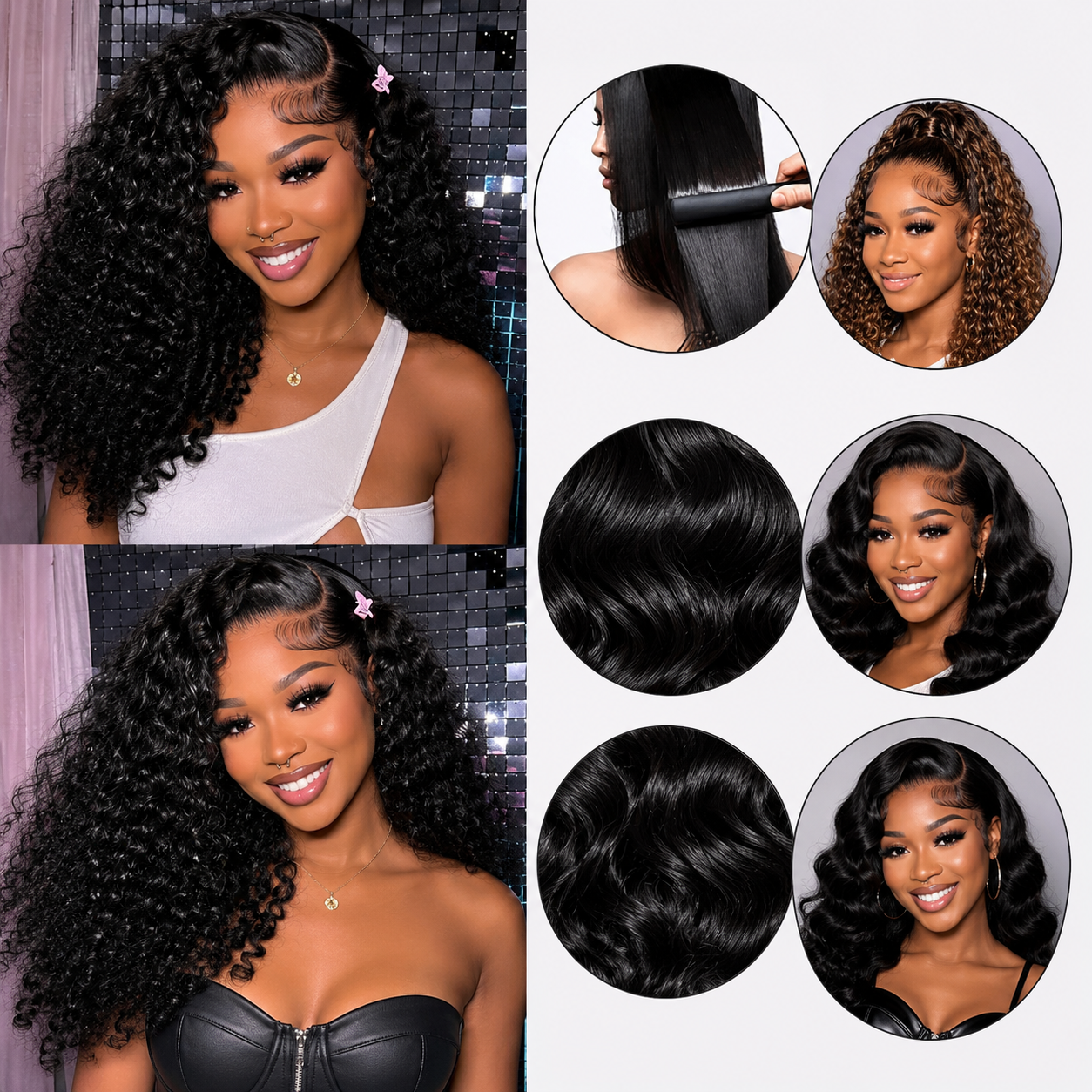 Mechas de Cabelo Humano Cacheado Burmese | Qualidade Premium