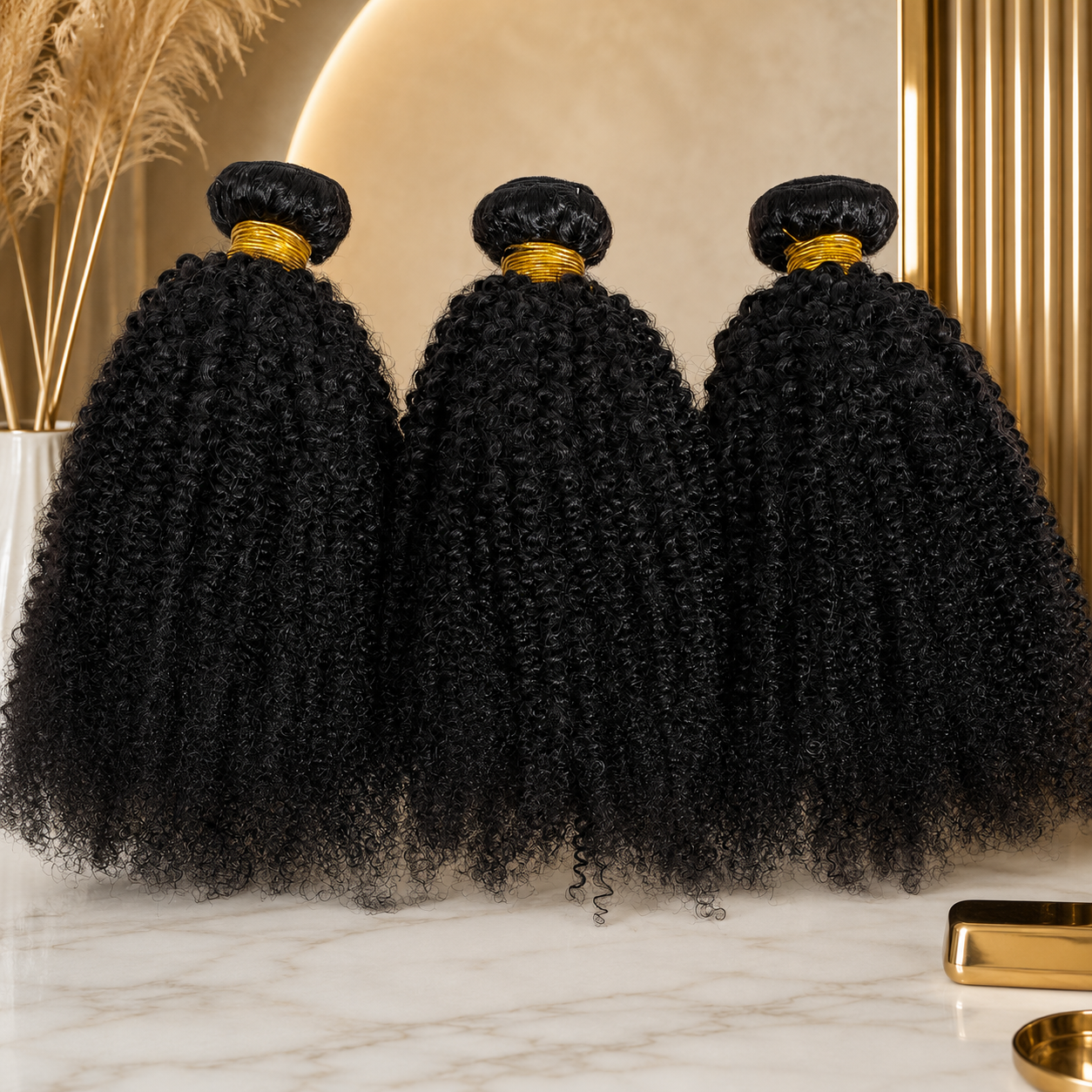 Mechas de Cabelo Humano Afro Kinky Curly Indiano – 4B 4C Virgem | Remy Hair | 8 a 24 Polegadas