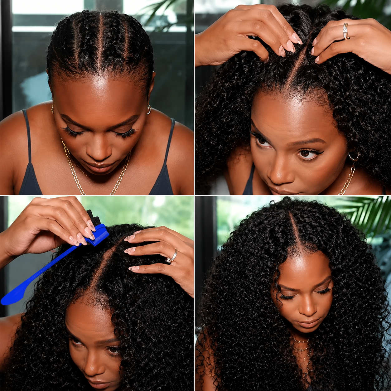 Peruca Afro Kinky Curly U/V Part – 100% Cabelo Humano | Sem Cola | Sem Leave Out