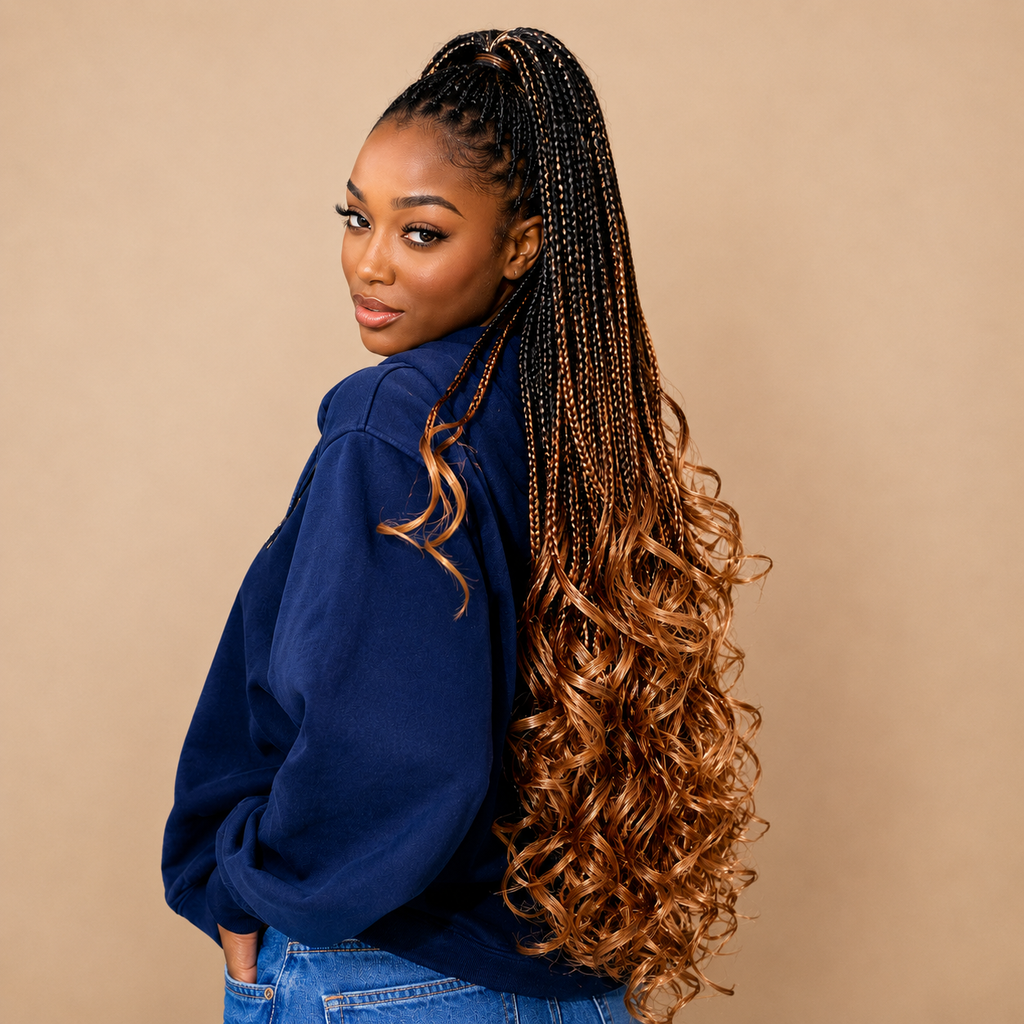 Cabelo Sintético Pré-Esticado French Curly | Tranças Onduladas Leves e Bouncy
