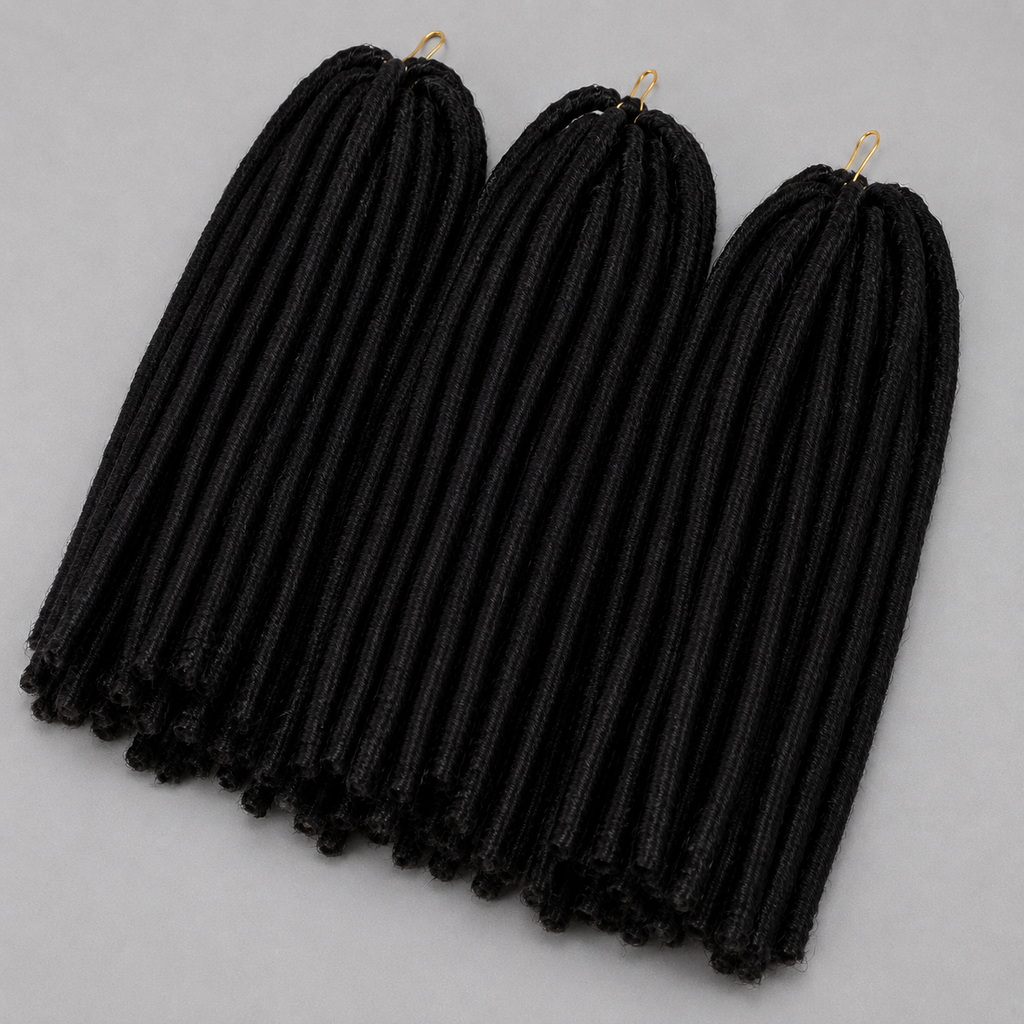 Extensões Soft Dread Sintéticas 14" | Fibra Não Inflamável | 7 Cores | Cabelo Nina Softex