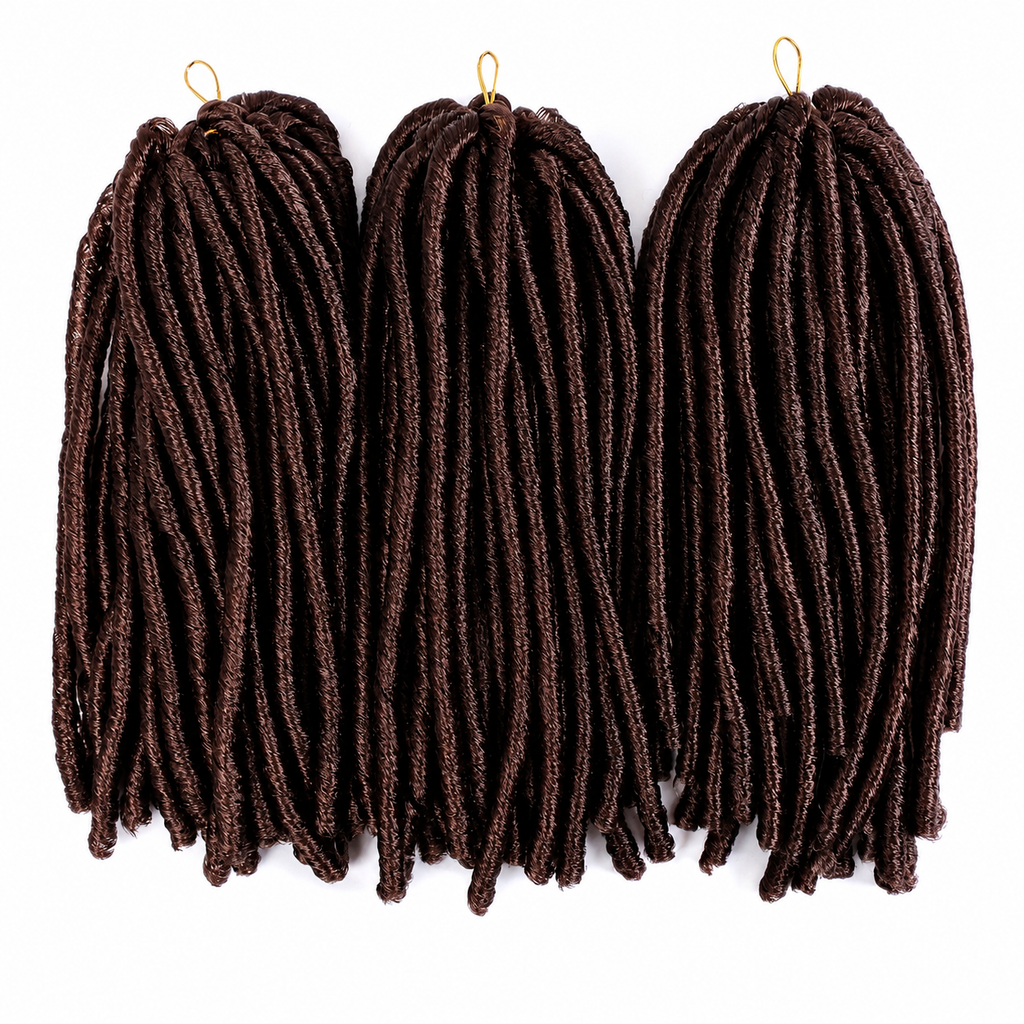 Extensões Soft Dread Sintéticas 14" | Fibra Não Inflamável | 7 Cores | Cabelo Nina Softex