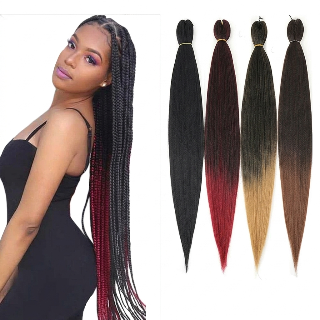 Cabelo Sintético Pré-Esticado Jumbo Braids Afro | Hot Water Set | 30-90cm