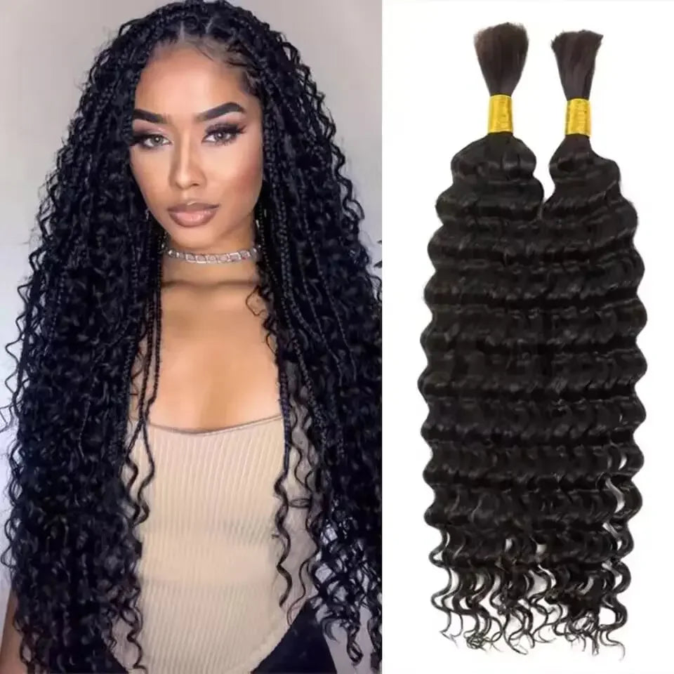 Extensões Boho Braids Faux Locs Sintéticas | Deep Wave | 14"-22" | Sem Trama