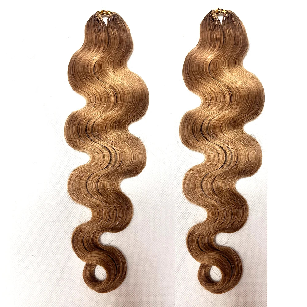 Extensões Crochet Body Wave – Cabelo Humano Castanho #27