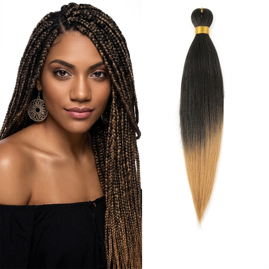 Cabelo Sintético Pré-Esticado Jumbo Braids Afro | Hot Water Set | 30-90cm