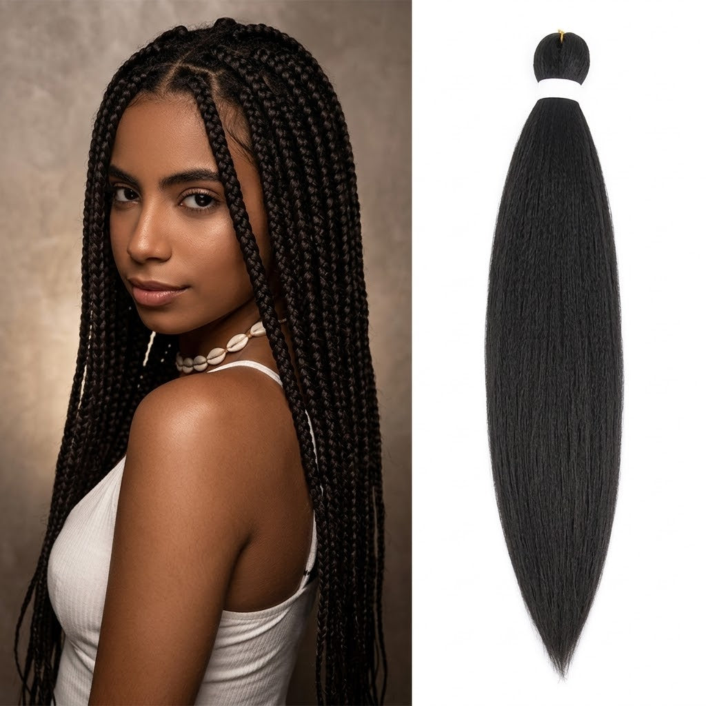Cabelo Sintético Pré-Esticado Jumbo Braids Afro | Hot Water Set | 30-90cm