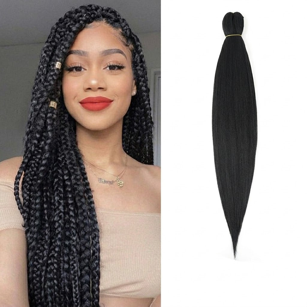 Cabelo Sintético Pré-Esticado Jumbo Braids Afro | Hot Water Set | 30-90cm