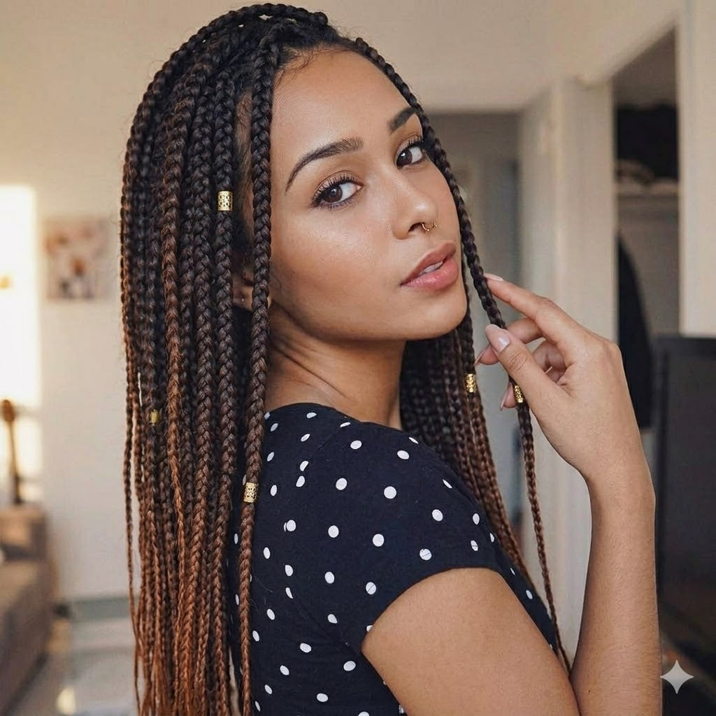 Cabelo Sintético Pré-Esticado Jumbo Braids Afro | Hot Water Set | 30-90cm
